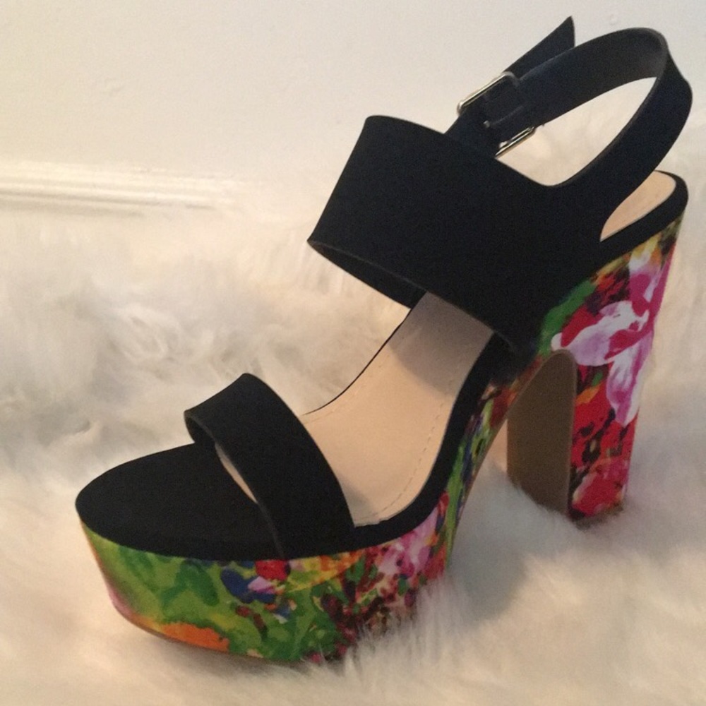 Black platform heels